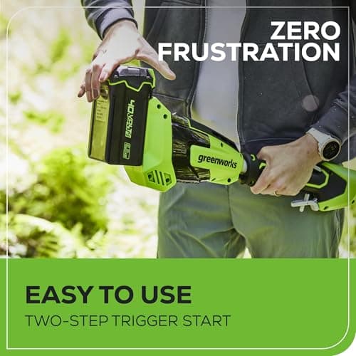 Greenworks 40V 8-Inch Cordless Polesaw, 2.0Ah Battery and Charger Included PS40B210