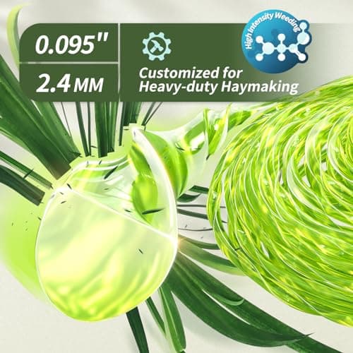 Weed Eater String, Eventronic 095 Trimmer Line of 150-Feet, Trimmer Line for Universal Replacement, Twist Weed Wacker String Fits Medium& Heavy Grass&Weeds, String Trimmer Line of Yellow Premium Nylon