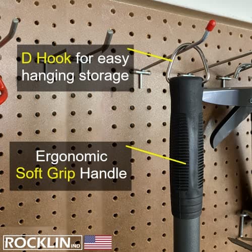 Rocklin Rotary Cultivator Tool - 60” Extra Long Handle - Aluminum Tines - Light Duty - for Softer Soils and Lawns - Also Great for Raised Bed Cultivating