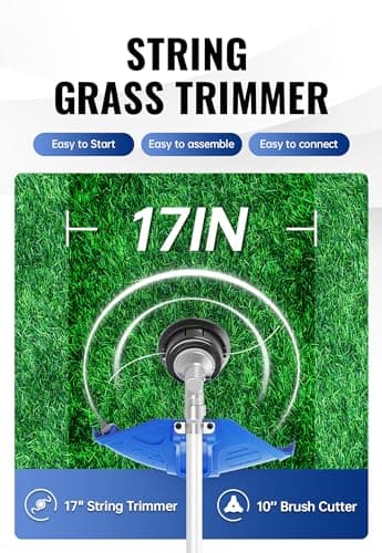 2-in-1 Yard Care System, 31cc, 4-Cycle Gas Engine Straight Shaft Multi-Tool with Brush Cutter, String Grass Trimmer and Shoulder Harness