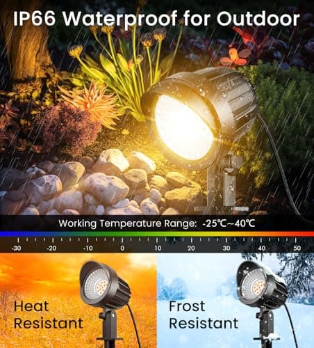 MEIKEE 7W Low Voltage LED Landscape Lights 800LM 12V Outdoor Landscape Lighting 2700K Warm White IP66 Waterproof Garden Pathway Lights Yard Lawn Spotlights with Connectors (4 Pack)