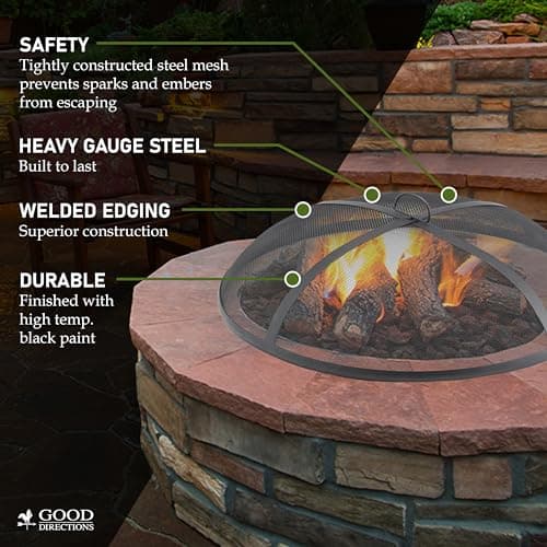 Good Directions Fire Pit Spark Screens, 27" Diameter, Steel