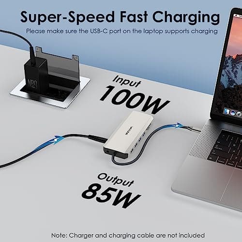 WAVLINK USB C Docking Station - Dual Monitor, Triple Display, 2 HDMI, DisplayPort, PD Charging, Ethernet, 5 USB, SD/TF Card Reader, Audio for MacBook, Dell, HP, Lenovo, Surface