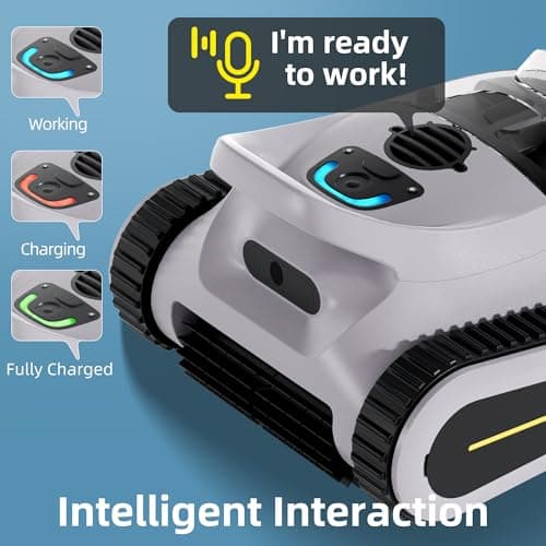 Pool Vacuum for Inground Pools, Cordless Robotic Pool Cleaner, Pool Vacuum with Upgraded Triple-Motor, Wall Climbing, Waterline Cleaning,150 min Battery Life for Pool Up to 2050 Sq.ft