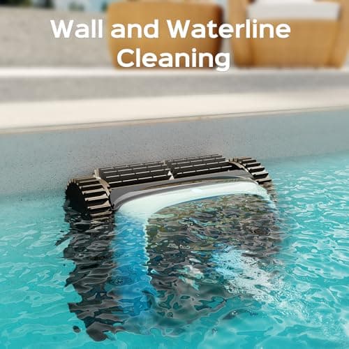 Pool Vacuum for Inground Pools, Cordless Robotic Pool Cleaner, Wall and Waterline Cleaning, Intelligent Route Planning, 150 min Runtime, for Pools up to 1,600 Sq.ft