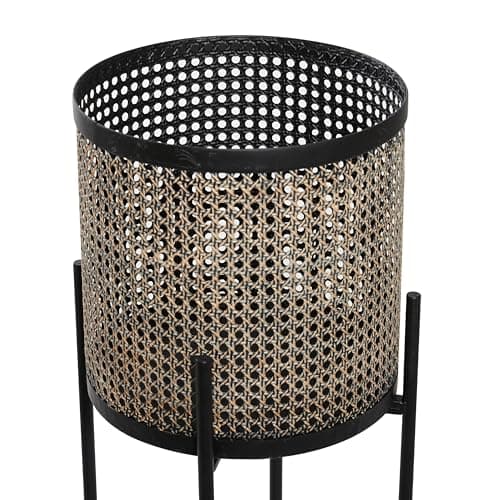 Deco 79 Metal Indoor Outdoor Planter Large Planter Pot with Removable Stand, Set of 2 Planters 11"W, 32"H, Gold