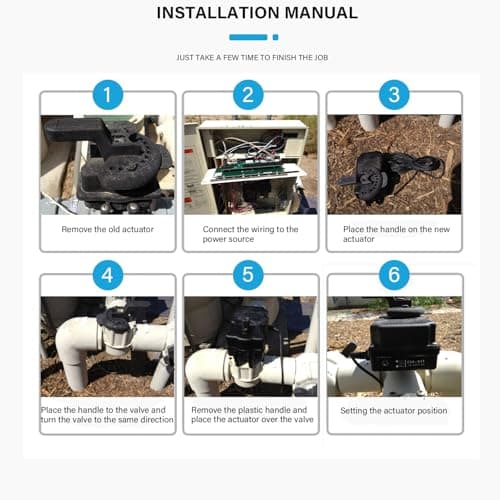 Replace Part for 263045 CVA-24T Valve Actuator 180 Degree Rotation, 24 Volt AC Pool and Spa Actuator Compatible with Compool, for Ortega and for Jandy 3-Port valves
