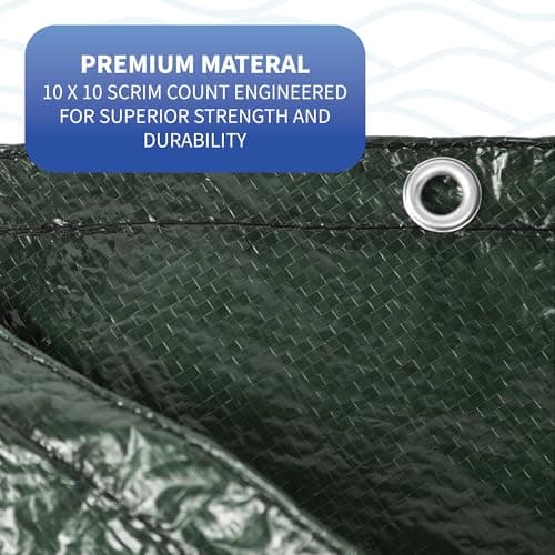 Blue Wave BWC800 Gold 15-Year 24 x 40-ft Rectangular In Ground Winter Pool Cover, 12-FEET, Forest Green