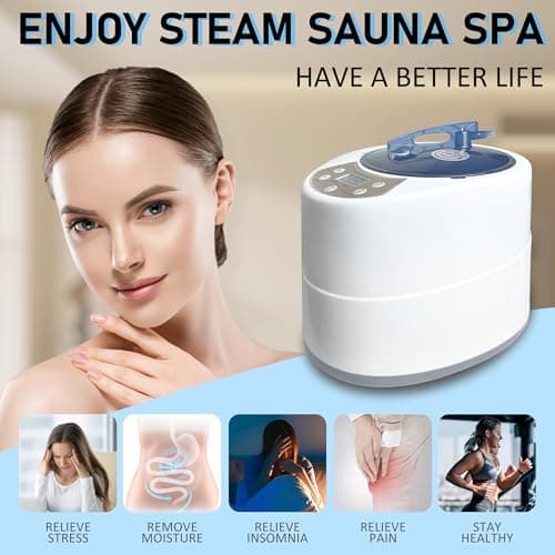 Sauna Steamer 4.2L, 2000W,Portable Upgrated Steam Generator,Large Stainless Steel Pot Generator, Home SPA Fumigation Steam Machine with Touch Button, Timer Display,Remote Control