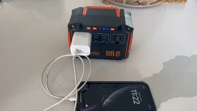 MARBERO Portable Power Station 88.8Wh Solar Generator 150W Peak Lithium Battery Backup Power Bank with LED Light for Home Outdoor Travel Emergency RV Off-Grid Living (Solar Panel Optional)