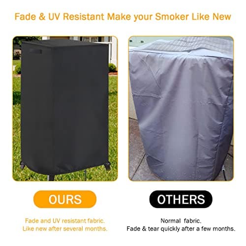 Smoker Cover Fit for Masterbuilt MB20070210 Analog Electric Smoker, Waterproof Outdoor Grill Smoker Covers,Black (23" L x 21" W x 38" H)