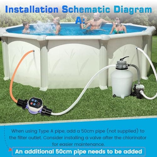 Smart Saltwater Pool Chlorinator System for Up to 12,000 Gallons, Chlorine Generator With App Remote Control, Salt Generating System With Digital Panel