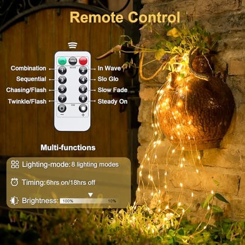 JMEXSUSS 2 Pack Fairy Lights Battery Operated with Remote, Total 400 LED 132ft Battery Powered String Lights, Twinkle Fairy Lights for Bedroom Indoor Outdoor Patio Tree Valentine Decor, Warm White