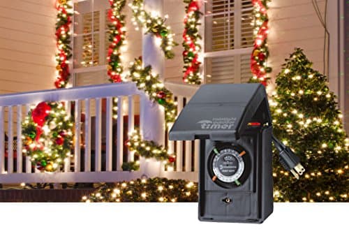 Intermatic P1121 Heavy Duty Outdoor Timer 15 Amp/1 HP for Pumps, Aerators, Heaters, Holiday Decorations and Landscape Lighting , Black