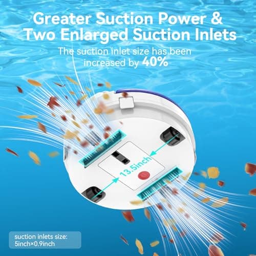 X1 Cordless Pool Cleaner Robot, Robotic Pool Vacuum for Above/In Ground Pool, 45W Dual-Motor, Self-Parking, Enhanced with 2L Debris Capacity (White and Purple)