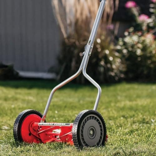 Great States 304-14 14-Inch 5-Blade Push Reel Lawn Mower, Red