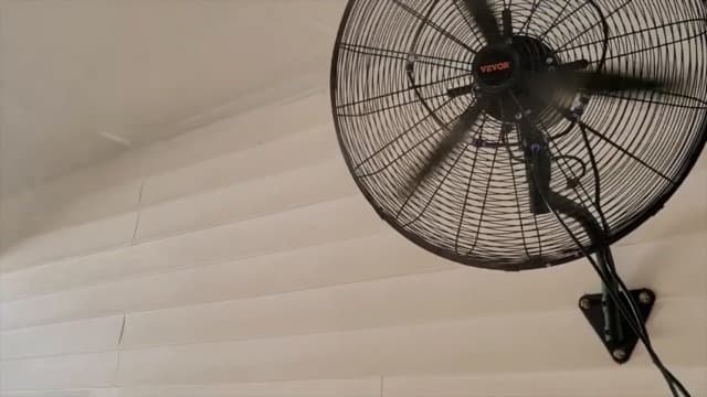 VEVOR 30 Inch Wall-Mount Misting Fan, 3-speed IP44 Waterproof Oscillating, Max. 9500 CFM Wall Mounted Fan for Outdoor, Commercial, Residential, Greenhouse, Workshop, Patio, Black, ETL Listed