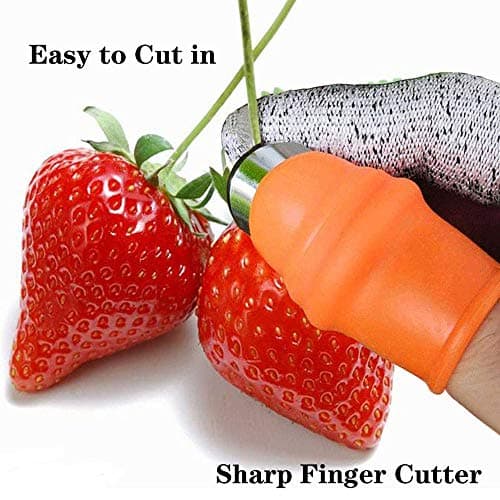 Garden Silicone Thumb Knife, Finger Knife-Plants Picking Trim Tools(L)