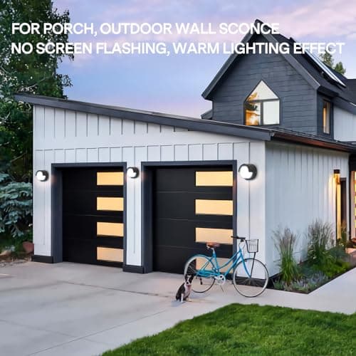 Modern Outdoor Wall Light - Waterproof Round Wall Mount Lamp for Garden/Patio - 6500K Cold Light
