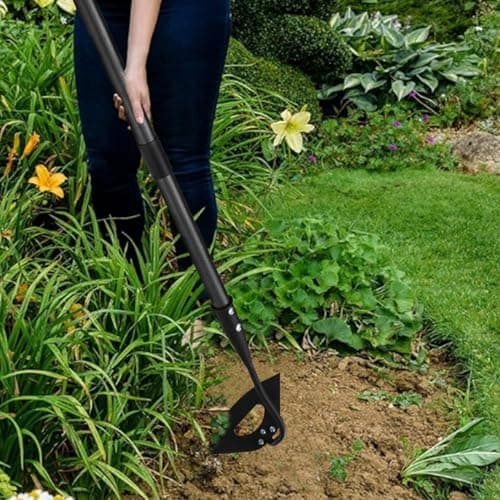 Hoe Garden Tool, Hollow Hoe Gardening Weeding Tool, 85" Long Handle Heavy Duty Manual Weeder Gardening Hand Tools for Weeding, Digging, Loosening Soil