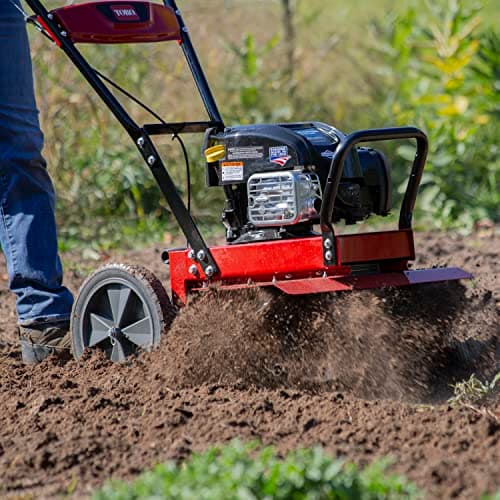 Toro Full Size Front Tine Tiller, 163cc Briggs & Stratton 4-Cycle Engine, Adjustable Tilling Width Up to 21", Variable Wheel Settings, Model Number: 58602