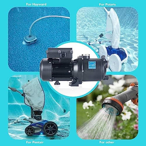 Pool Booster Pump 3/4 HP for Pressure Pool Cleaners PB460 180-480, EC-LA01N, OEM Booster Pump 3/4 HP, 115V or 230V, 60PSI, Energy Star Specification - Black