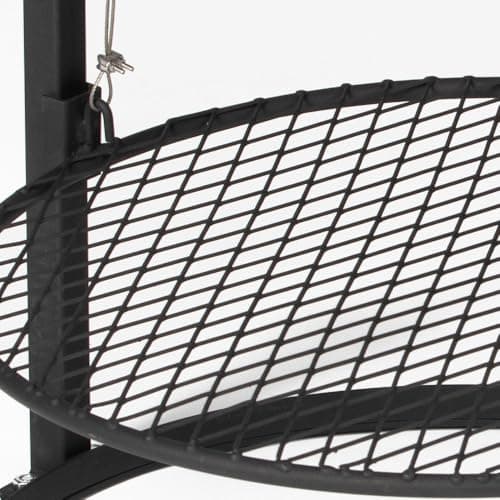 Ash & Ember Santa Maria Style Adjustable Cooking Grate Attachment, Fits 24" Kettle-Style Grills, Open Flame Campfire Cooking Grate, Outdoor Grill Cooking Accessories