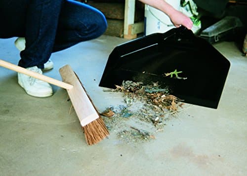 Emsco Group Enormous Yard & Garage Dust Pan – 24-Inch Mouth – Lightweight, Durable – Clip-On Features