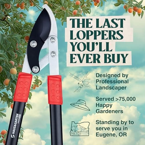 PowerPRO Compound Action 29" Bypass Loppers - Use as loppers for tree trimming, branch cutters, heavy-duty garden pruning tree clippers, lopping shears