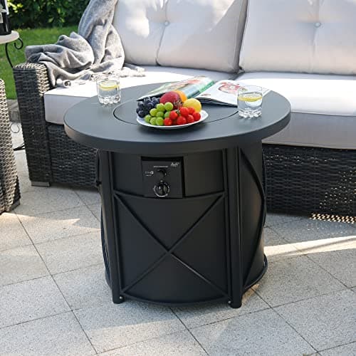 BALI OUTDOORS 50000 BTU Propane Fire Pit for Outdoor, 30 in Fire Pit Table Outdoor, Round Firepits for Outside Backyard, Patio