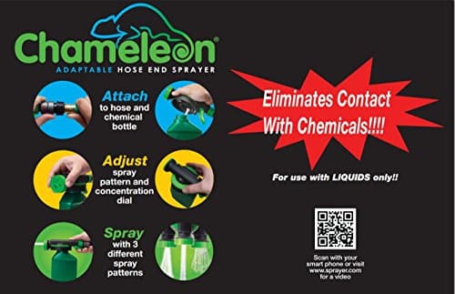 RL Flo-Master Chameleon Hose End Sprayer for use with Fertilizers, Weed Killers, Fungicides and Insect Killers, 32 ounce Refillable Bottle Included
