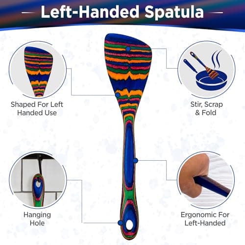 Lefty’s Left Handed Spatula Turner - Pakka Kitchen Tool - Great for Cooking, Fipping, Turning Food, Egg Flipper, General Purpose - Gifts for Left-Handed People, Lefty, Adults, Chefs and Women