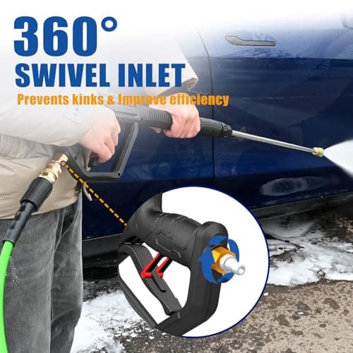 TOOLCY Gas Pressure Washer 3200 PSI & 2.6 GPM, High Performance Engine, Includes Swivel Spray Gun and Wand, 35FT Power Washer Hose, 5 Nozzle Tips, Onboard Soap Tank, for Cars/Driveways/Homes