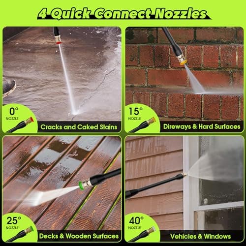 Electric Pressure Washer, Foam Cannon, 4 Different Pressure Tips, Power Washer, 3800 PSI 2.4 GPM