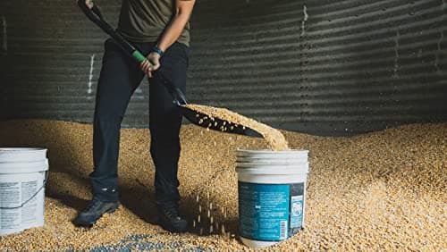 Hooyman Scoop Shovel with Lightweight Aluminum Head Construction, Ergonomic No-Slip H-Grip, D Handle, and Fiberglass Core for Moving Feed, Gardening, Land Management, Yardwork, Farming, and Outdoors