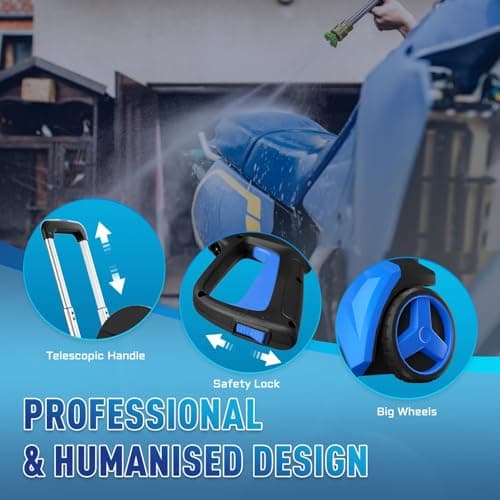 Electric Pressure Washer 5000PSI-Max 3.6GPM Power Washer Touch Screen Adjustable Pressure,4 Nozzles and 500ml Foam Cannon Power Washer Cleaning for Patio