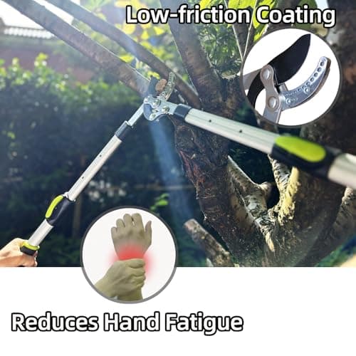 Loppers for Tree Trimming Heavy Duty Branch Cutter with Compound Action, Effortless Tree Pruner Extendable 21-26" Loppers for Gardening, Long Handle Pruning Shears with 1.6" Clean Cut Capacity