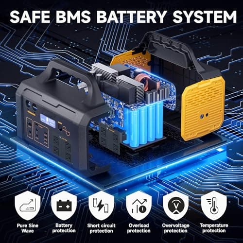 Solar Generator 1024Wh Portable Power Station with Solar Panel Included, LiFePO4 (LFP) Battery, with 120V AC Outlet for RV Camping Outdoor Home Emergency Backup, Fast Charging