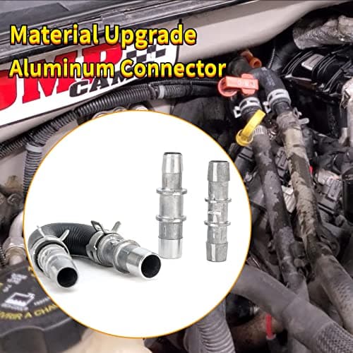 626-001 Upgrade Aluminum Engine Heater Core Bypass Kit with 5/8" 3/4" Hose Compatible with Most Common Heater Hoses