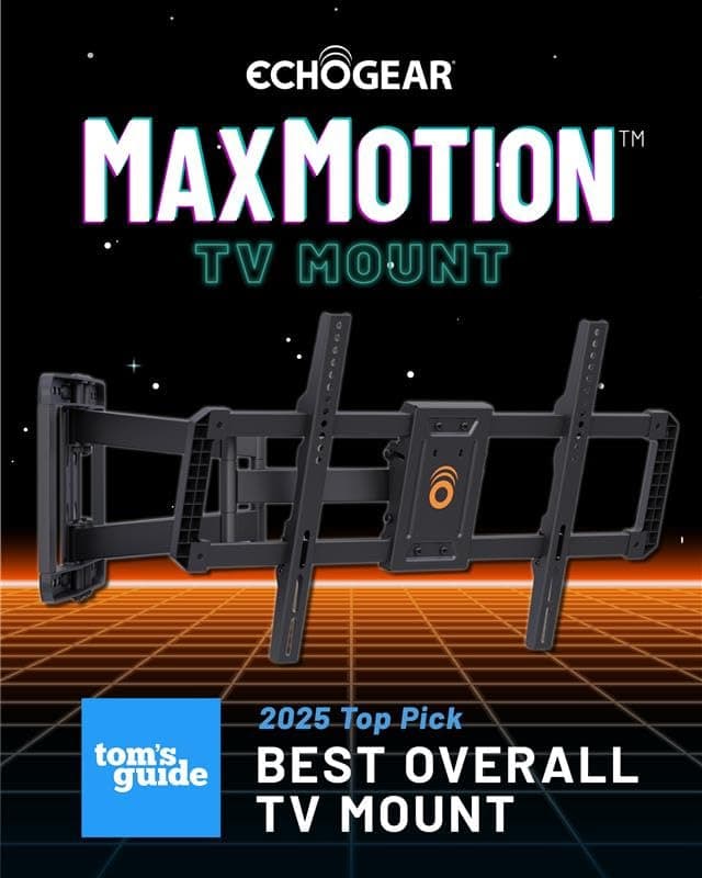 ECHOGEAR MaxMotion TV Wall Mount for Large TVs 42" to 90" - Full Motion Has Smooth Swivel, Tilt, & Extension - Universal Design Works with Samsung, Vizio & More - Includes Hardware & Drill Template