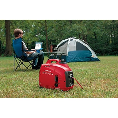 Honda Super Quiet Gasoline Portable Generator with Inverter (EU1000T1A 1000Watt with Eco-Throttle and Oil Alert)Q
