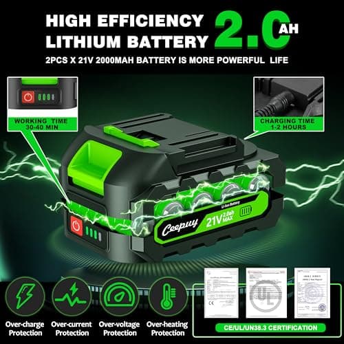 Mini Chainsaw Cordless,6 Inch Portable Electric Chain Saw w/ Automatic Oiler, Battery Powered Small Handheld Saw w/ Security Lock Trees Branches Trimming, Wood Cutting, 2 Batteries 3 Chains