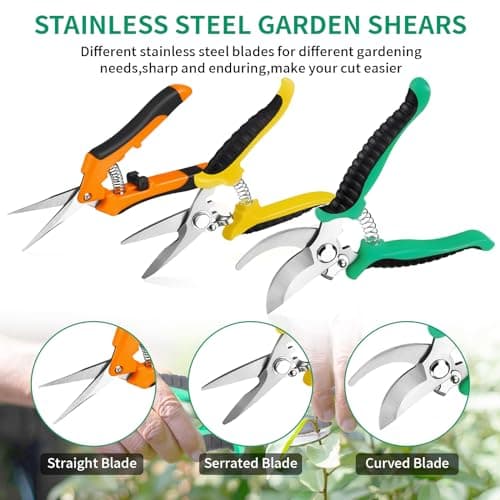Garden Pruning Shears 3 Pack Gardening Shears Garden Scissors Stainless Steel Plant Flower Scissors Clippers Pruning Shears tijeras de jardinería