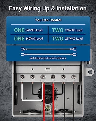 DEWENWILS Pool Pump Timer, Digital Timer Box, 2HP 40A 120-277 VAC, 7-Day 20 ON/Off Programmable Timer Switch for Water Heater, Pool Pump, SPA, Motor, ETL Listed Gray