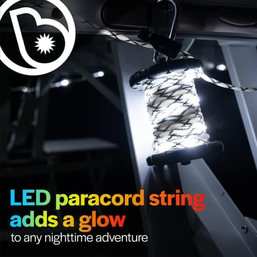 Brightz Hammock Lights - 18' Paracord Light Rope for Camping & Burning Man Accessories