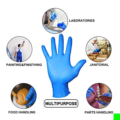 PEIPU Nitrile Disposable Gloves，Powder Free, Cleaning Service Gloves, Latex Free