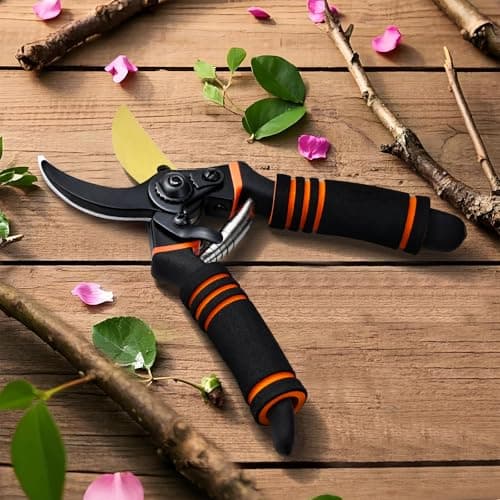 Pruning Shears for Gardening, 8.5" Premium SK5 Carbon Steel Garden Secateurs, Sharp Handheld Heavy Duty Garden Hedge Clippers Tools, Ultra Sharp Pruners with 3/4'' Cut Capacity Garden Scissors