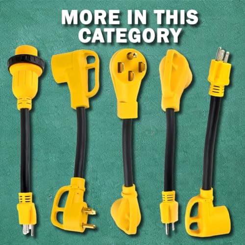 Locking RV Generator Adapter 30Amp 4 Prong Male to 30Amp Female 125/250 Volt Dogbone RV Power Adapter NEMA L14-30P to TT-30R with Heavy Duty STW 10AWG 3C Wire Pigtail Adapter Cord