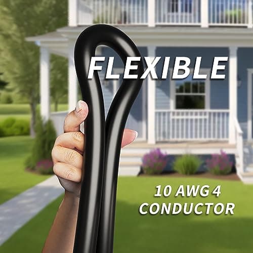 35FT 30 Amp Generator Extension Cord 4 Prong, NEMA L14-30P/L14-30R 10 Gauge STW 125/250V Twist Lock Generator Cord Heavy Duty, Black ETL Listed