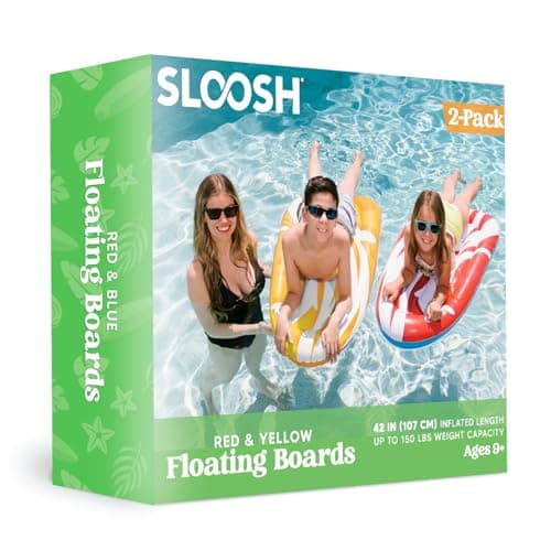 JOYIN 2 Pack Inflatable Body Boards for Water Slides, Body Board for Slip Slide, Swimming Pool Floating Learn to Swim, Summer Water Fun Toy for Kids and Toddlers